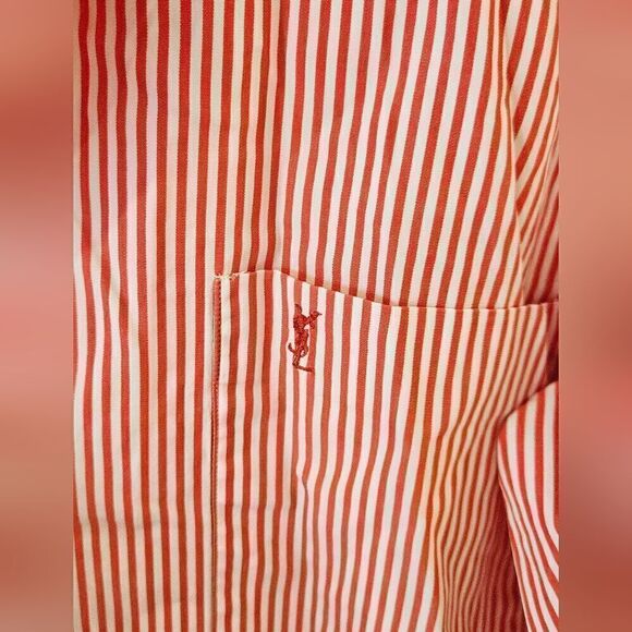 Yves Saint Laurent Women Stripped Red White Buttondown - Picture 2 of 7
